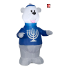 4 Foot Hanukkah Bear with Dreidel Inflatable